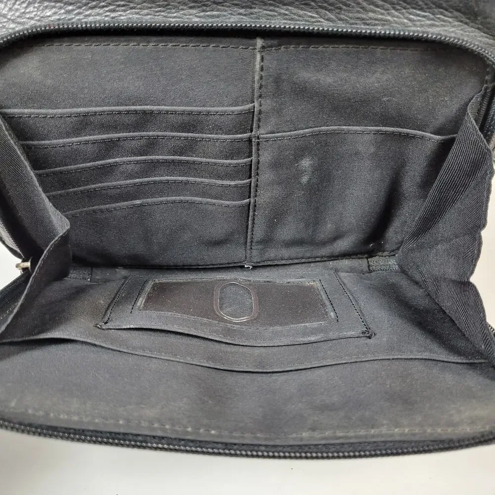 VTG Fossil Black Pebbled Leather‎ Purse 9